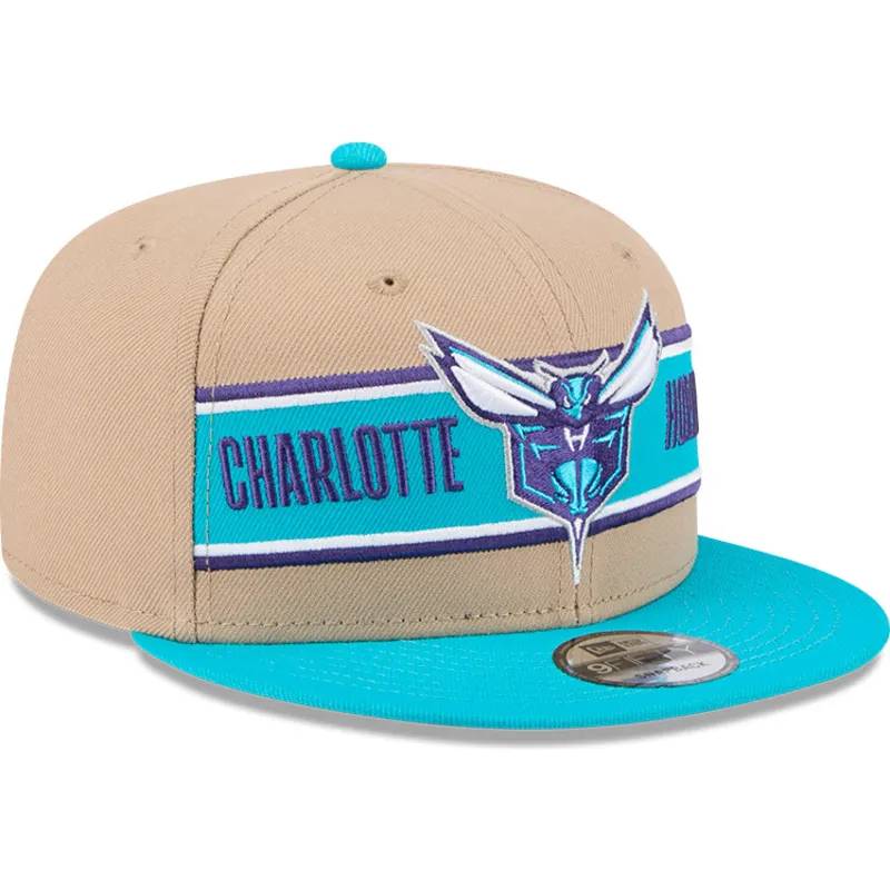 kapa-ravna-smeda-snapback-9fifty-draft-2024-charlotte-hornets-nba-new-era