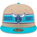 kapa-ravna-smeda-snapback-9fifty-draft-2024-charlotte-hornets-nba-new-era