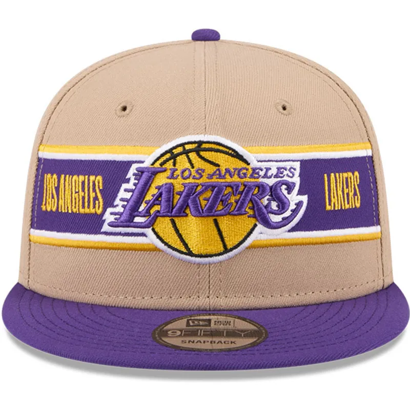 cap-ravna-brown-snapback-9fifty-draft-2024-los-angeles-lakers-nba-new-era