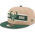kapa-ravna-smeda-snapback-9fifty-draft-2024-milwaukee-bucks-nba-new-era