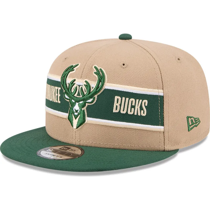 kapa-ravna-smeda-snapback-9fifty-draft-2024-milwaukee-bucks-nba-new-era