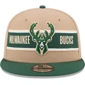 kapa-ravna-smeda-snapback-9fifty-draft-2024-milwaukee-bucks-nba-new-era