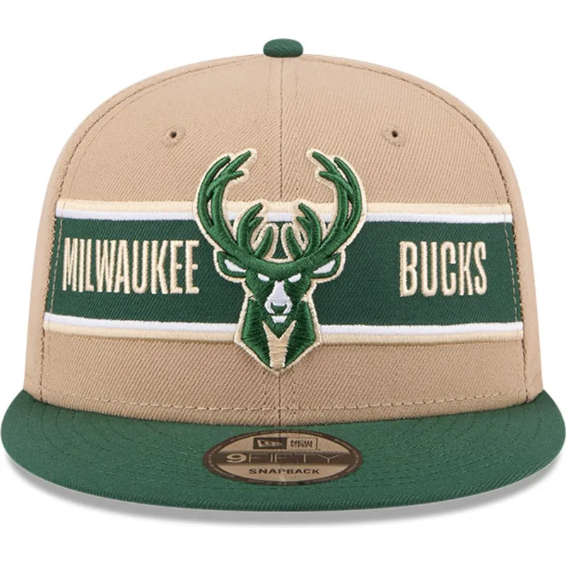 kapa-ravna-smeda-snapback-9fifty-draft-2024-milwaukee-bucks-nba-new-era