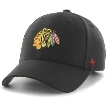 kapa-zaobljena-crna-podesiv-chicago-blackhawks-nhl-47-brand