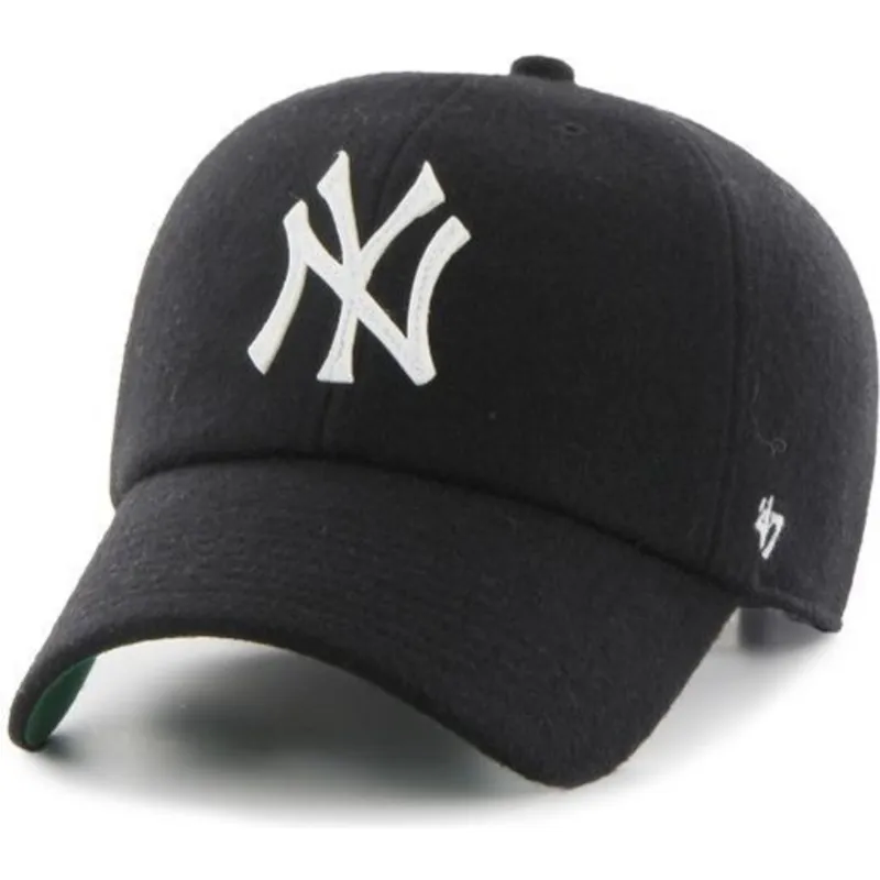 kapa-zaobljena-crna-podesiv-cinta-piel-new-york-yankees-mlb-47-brand