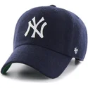 kapa-zaobljena-mornarsko-plava-podesiv-cinta-piel-new-york-yankees-mlb-47-brand