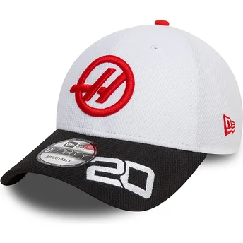 Cap zaobljena white snapback Kevin Magnussen 9FORTY Haas F1 Team Formula 1 New Era