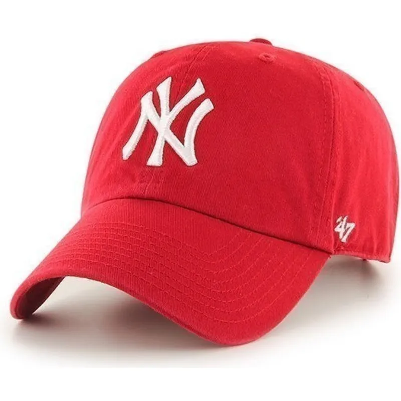 kapa-zaobljena-crvena-podesiv-new-york-yankees-mlb-47-brand