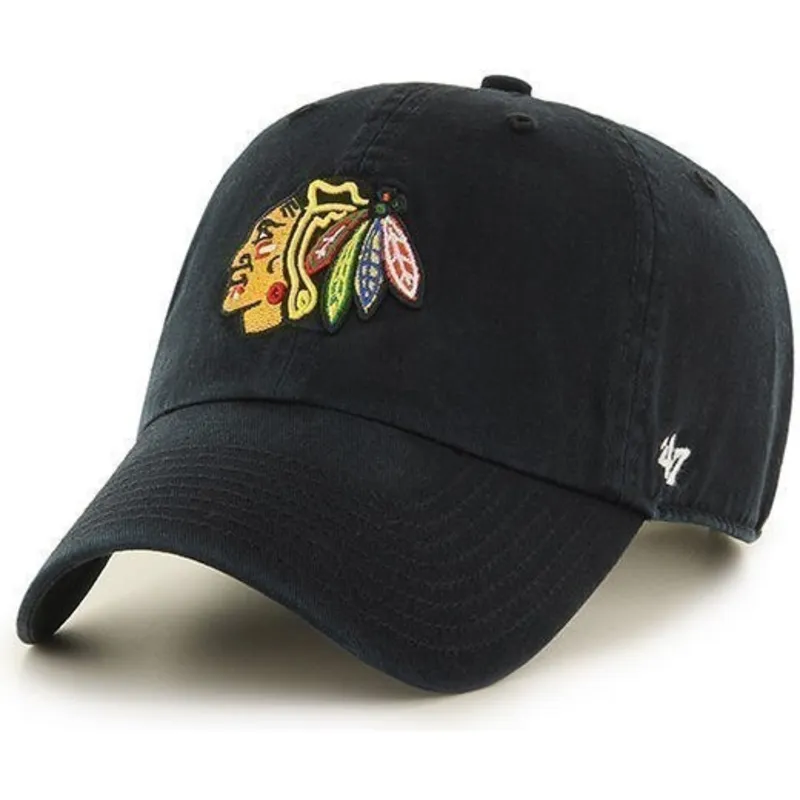 kapa-zaobljena-crna-podesiv-chicago-blackhawks-nhl-47-brand