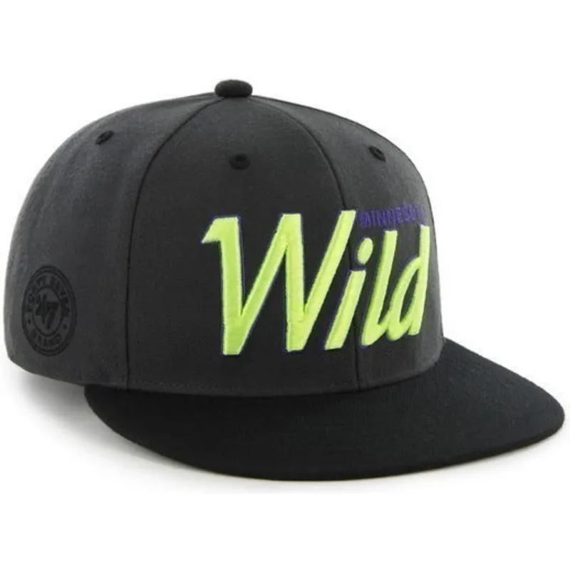 cap-ravna-black-snapback-de-letras-minnesota-wild-nhl-47-brand cap-ravna-black-snapback-de-letras-minnesota-wild-nhl-47-brand