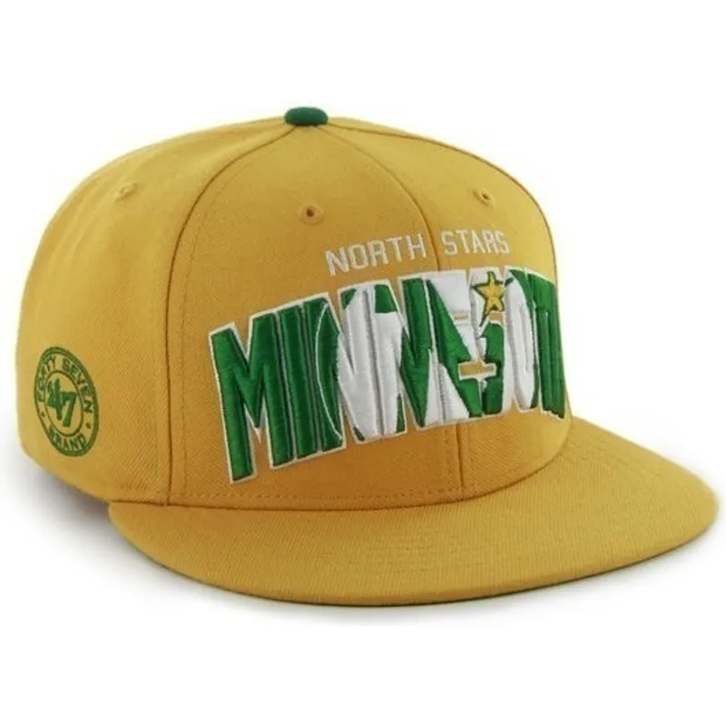 kapa-ravna-zuta-snapback-minnesota-north-stars-nhl-47-brand