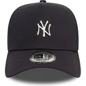 new-era-a-frame-metallic-new-york-yankees-mlb-black-trucker-hat