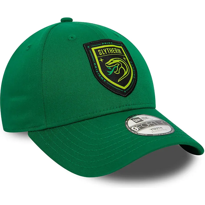 kapa-zaobljena-zelena-snapback-za-djecu-9forty-slytherin-harry-potter-new-era