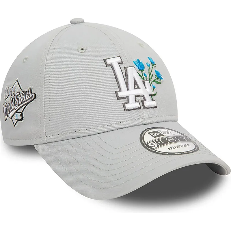 kapa-zaobljena-siva-podesiv-9forty-flower-icon-los-angeles-dodgers-mlb-new-era