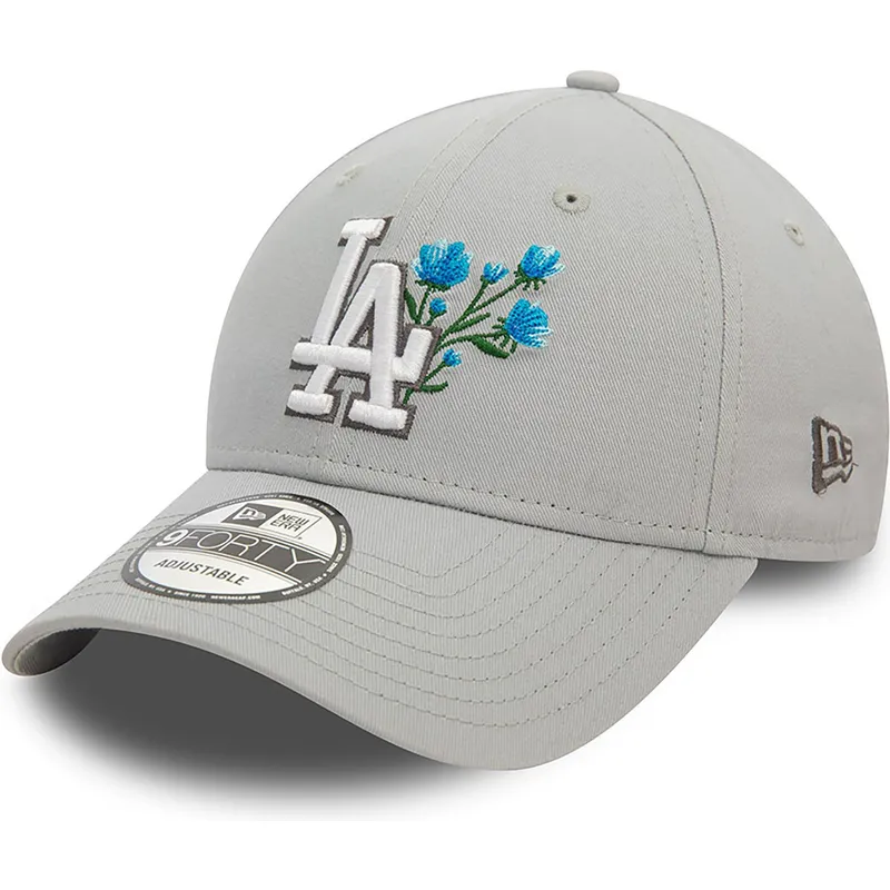 kapa-zaobljena-siva-podesiv-9forty-flower-icon-los-angeles-dodgers-mlb-new-era