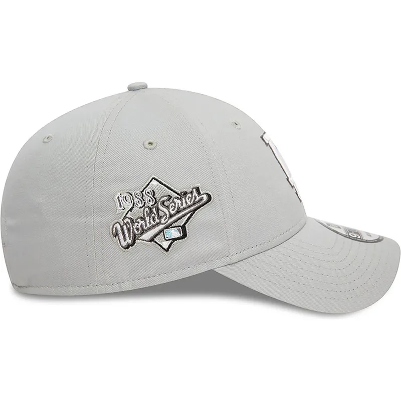 kapa-zaobljena-siva-podesiv-9forty-flower-icon-los-angeles-dodgers-mlb-new-era