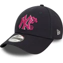 kapa-zaobljena-mornarsko-plava-podesiv-rosa-9forty-flower-icon-new-york-yankees-mlb-new-era