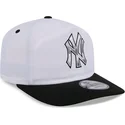 kapa-zaobljena-bijela-snapback-golfer-chrome-new-york-yankees-mlb-new-era
