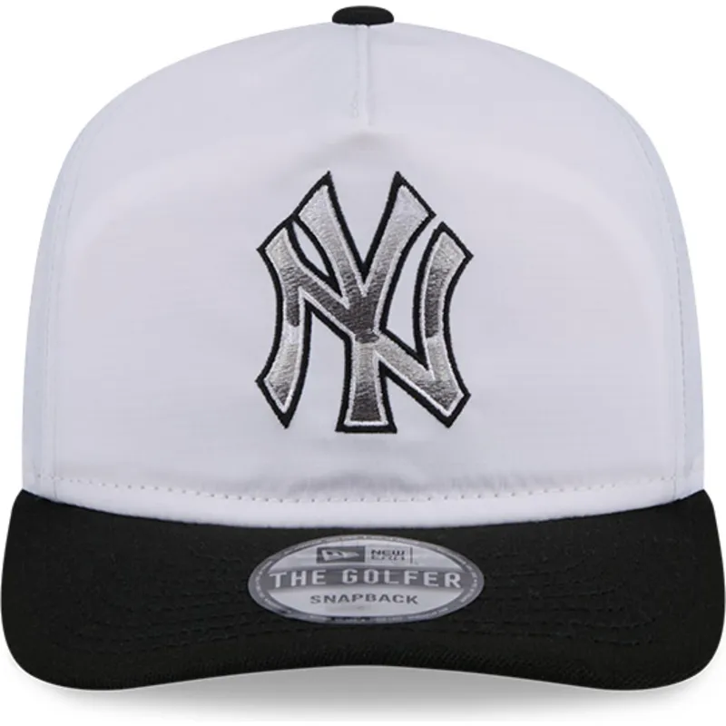 kapa-zaobljena-bijela-snapback-golfer-chrome-new-york-yankees-mlb-new-era