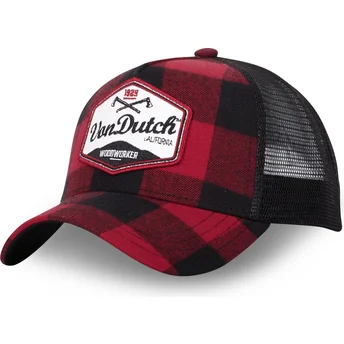 Kapa zaobljena crvena snapback CAR01 Von Dutch