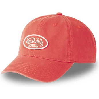 Von Dutch Curved Brim LOG FLA Orange Adjustable Cap