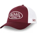 von-dutch-lof-b15-red-and-white-adjustable-trucker-hat