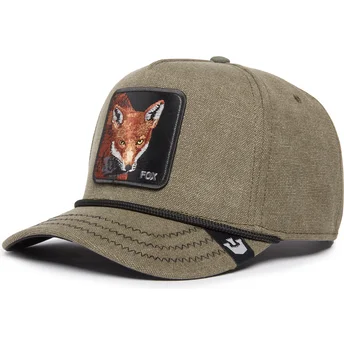 kapa-zaobljena-zelena-snapback-foxy-duck-canvas-the-farm-goorin-bros