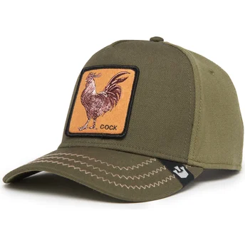 Goorin Bros. Curved Brim Rooster Cock Field 100 All Season Wool The Farm Green Snapback Cap