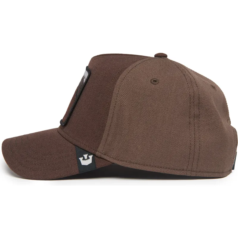 kapa-zaobljena-smeda-snapback-dark-horse-field-100-all-season-wool-the-farm-goorin-bros