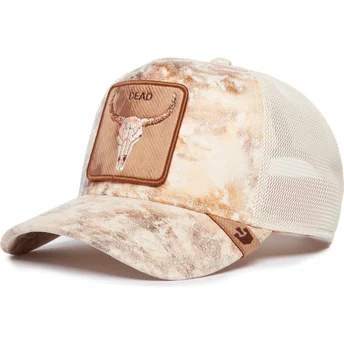 Goorin Bros. Ox Dead Skull Dust Storm The Farm Beige Trucker Hat