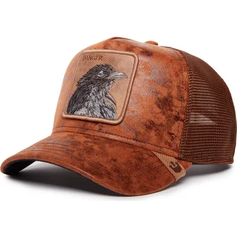 kapa-zaobljena-smeda-snapback-danger-crow-the-farm-goorin-bros