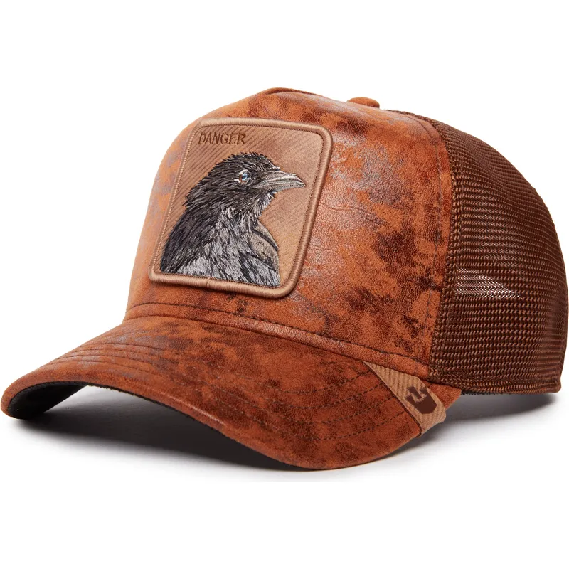 kapa-zaobljena-smeda-snapback-danger-crow-the-farm-goorin-bros