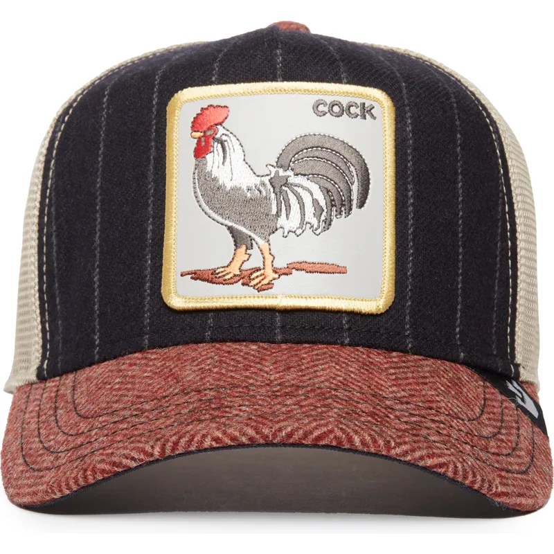 kape-zaobljena-visebojno-snapback-cock-moon-rooster-uk-plaid-the-farm-goorin-bros
