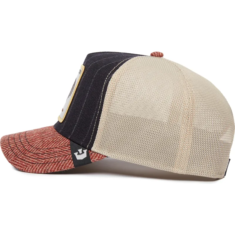 kape-zaobljena-visebojno-snapback-cock-moon-rooster-uk-plaid-the-farm-goorin-bros