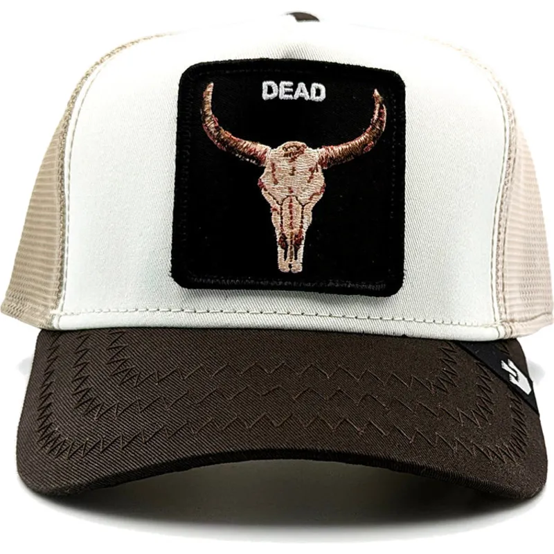 kapa-zaobljena-smeda-snapback-dead-skull-tri-tone-the-farm-goorin-bros