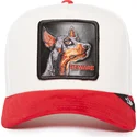 kapa-zaobljena-crvena-snapback-beware-the-suede-doberman-the-farm-goorin-bros
