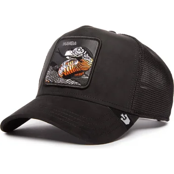Kape zaobljena crna snapback serpiente The Suede Mamba Blacked Out The Farm The Farm de Goorin Bros.