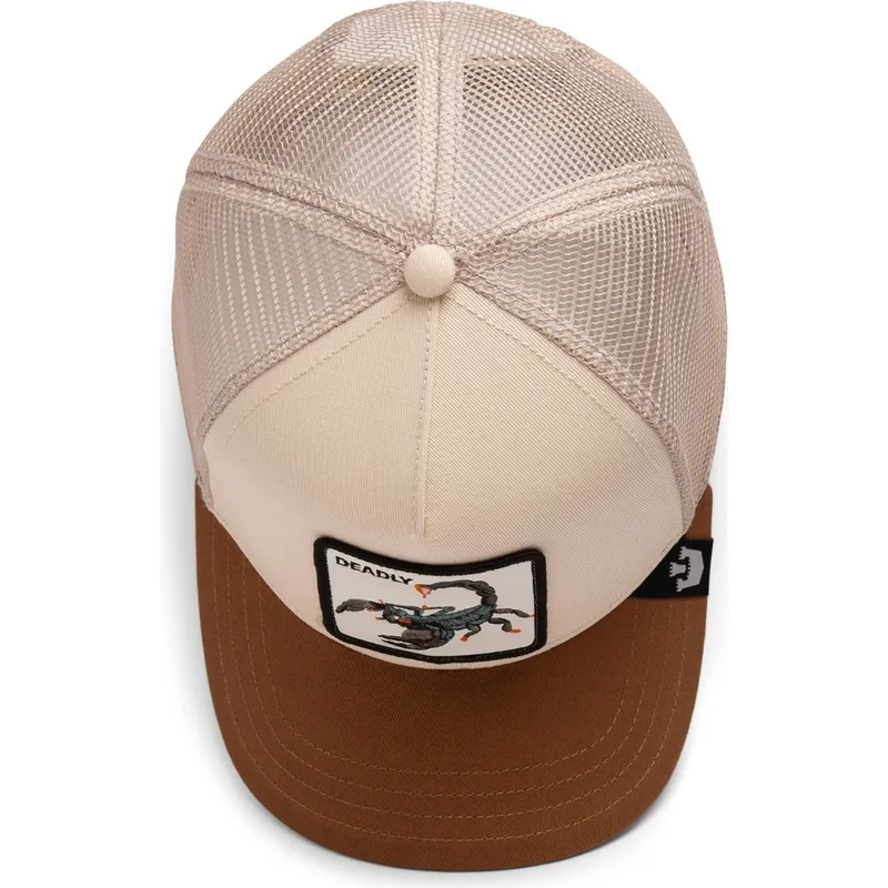 kapa-zaobljena-smeda-snapback-the-deadliest-scorpion-eco-brutalism-the-farm-goorin-bros