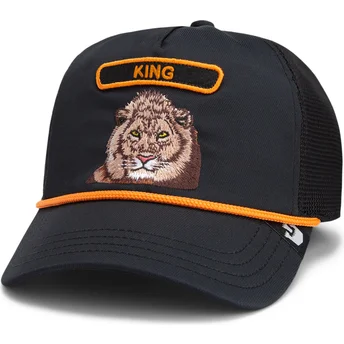 Kape zaobljena crna snapback King GB2 Lion The Rocker The Farm Goorin Bros.