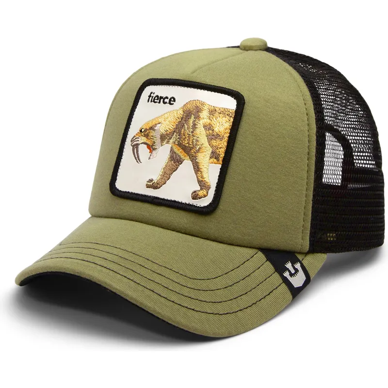 kapa-zaobljena-zelena-snapback-za-djecu-sable-fierce-cat-teefs-extinct-the-farm-goorin-bros