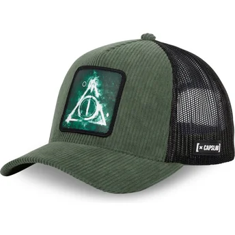 Capslab Deathly Hallows POT1 Harry Potter Green and Black Trucker Hat