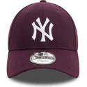 new-era-curved-brim-9forty-melton-wool-new-york-yankees-mlb-purple-snapback-cap