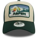 kapa-zaobljena-zelena-snapback-a-frame-ski-patch-aspen-ciudades-y-playas-new-era