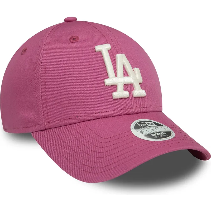 kapa-zaobljena-ruzicasta-podesiv-9forty-league-essential-los-angeles-dodgers-mlb-new-era