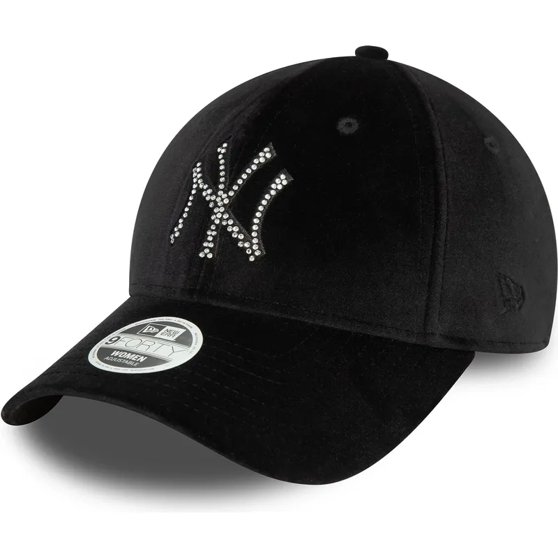 kapa-zaobljena-crna-podesiv-9forty-velour-diamante-new-york-yankees-mlb-new-era