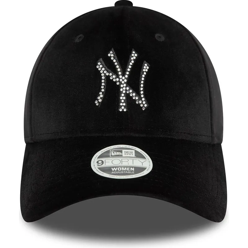 kapa-zaobljena-crna-podesiv-9forty-velour-diamante-new-york-yankees-mlb-new-era