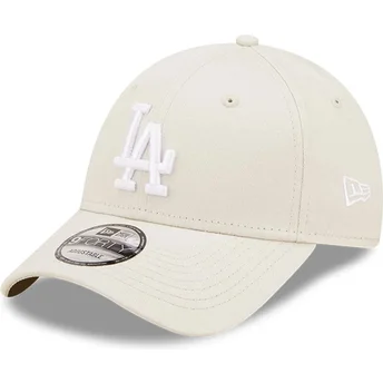 Cap zaobljena beige adjustable strap 9FORTY League Essential Los Angeles Dodgers MLB New Era