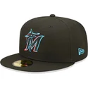 kapa-ravna-crna-prilagodena-59fifty-ac-perf-miami-marlins-mlb-new-era