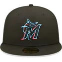 kapa-ravna-crna-prilagodena-59fifty-ac-perf-miami-marlins-mlb-new-era