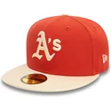 kapa-ravna-narancasta-prilagodena-59fifty-side-patch-oakland-athletics-mlb-new-era